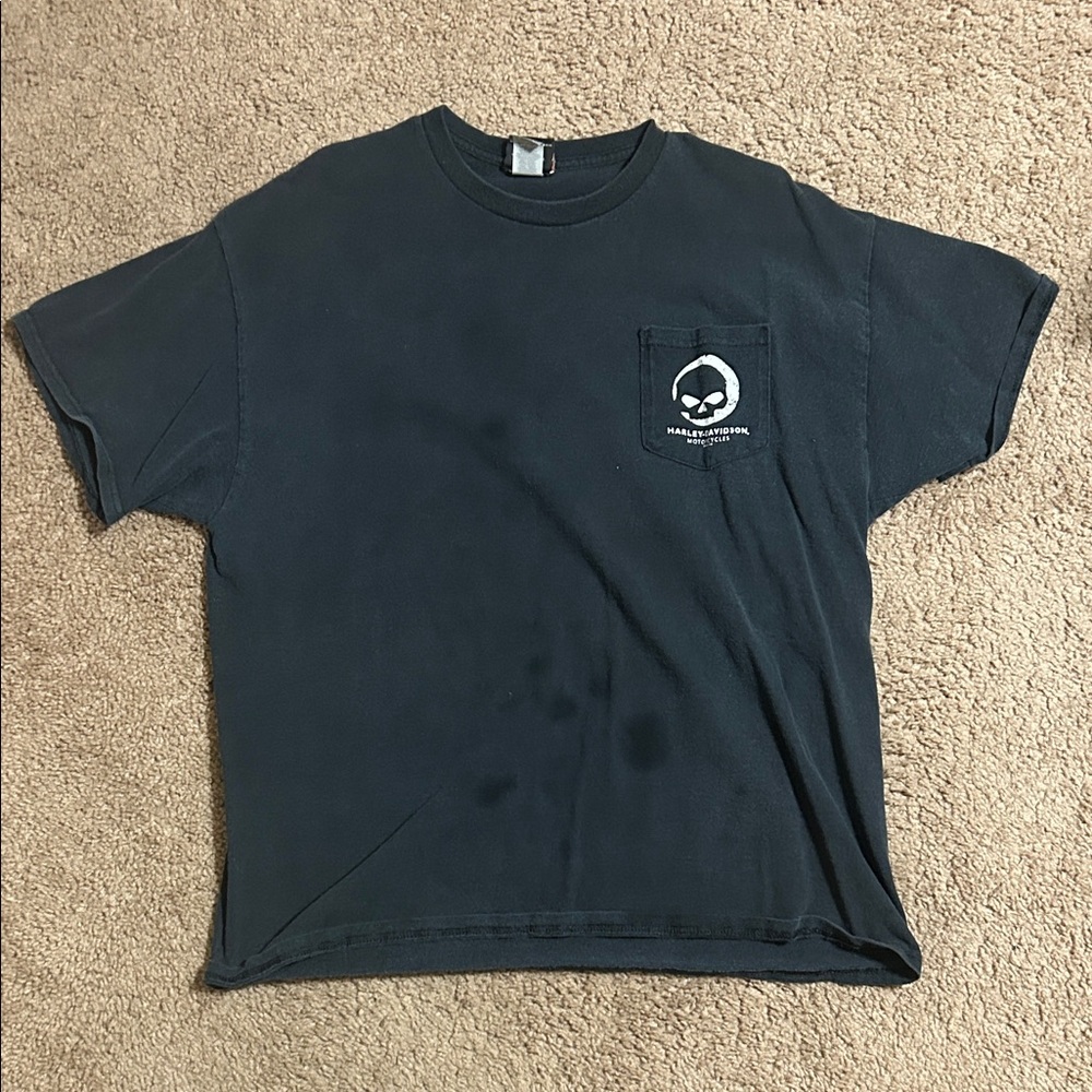Harley-Davidson Black Skull Pocket Tee